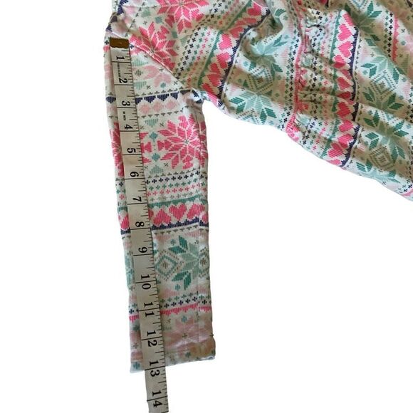 Carters Girls Dress Children’s Long Sleeve Zip Back White Aqua Pink Snowflake 3T - Picture 6 of 12